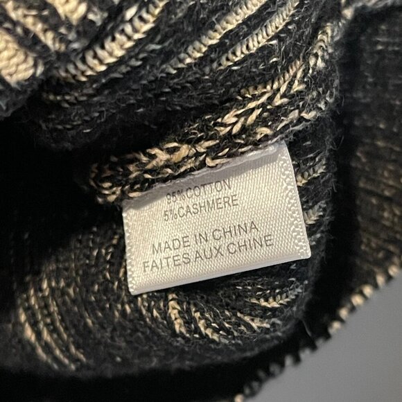 MISA Los Angeles Karen Striped Off-The-Shoulder Crop Top,  Small-Blk/Beige - NWT - Picture 5 of 6